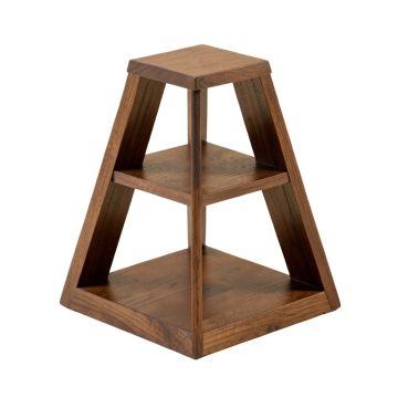 Wood Plant Stand Triangular Plant Shelf 6 Pots Flower Stand Storage Rack