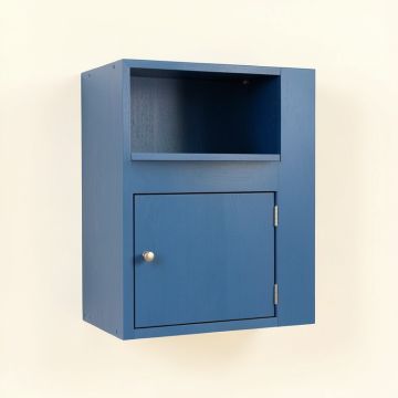 Field Bridge Wall-Mounted Entry Cabinet - Blue (synthetic illustration; no displayed measurements)
