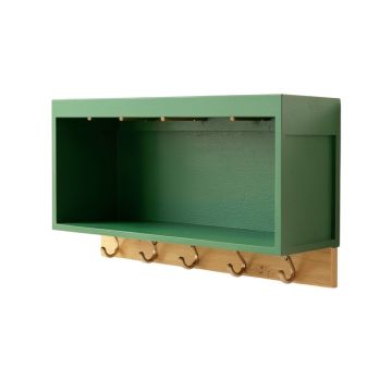 Linden Bluff Wall-Mounted Entryway Organizer Shelf - Green
