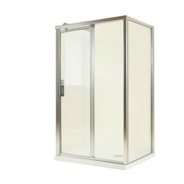Caspian 59 '' W X 73.5 '' H Double Sliding Frameless Shower Door