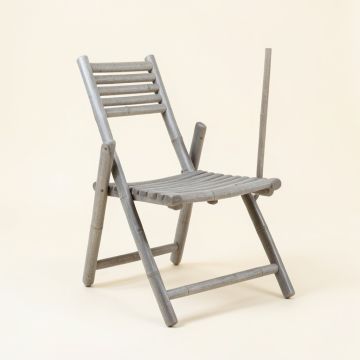 Lake Brook Folding Outdoor Chair - Gray (synthetic illustration; no displayed measurements)