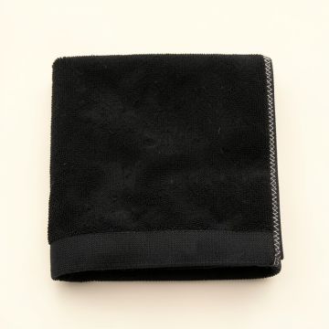 Ash Edge Bath Towel - Black (synthetic illustration; no displayed measurements)