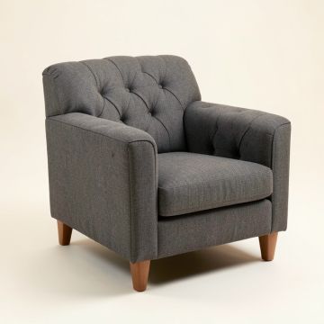 30 '' Wide Tufted Polyester Armchair (synthetic illustration; no displayed measurements)