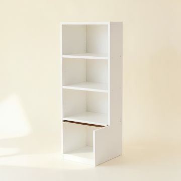 Fern Dell Narrow Cubby Tower - White (synthetic illustration; no displayed measurements)