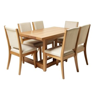 Ayeh 5 - Piece Rubberwood Solid Wood Dining Set
