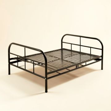 Thyrvi Metal Platform Bed (synthetic illustration; no displayed measurements)