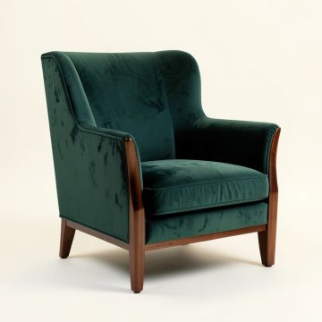 Dowland 26 '' Wide Velvet Wingback Chair (synthetic illustration; no displayed measurements)