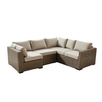 Morriss Outdoor 4 Piece Sectional Seating Group With Cushions
