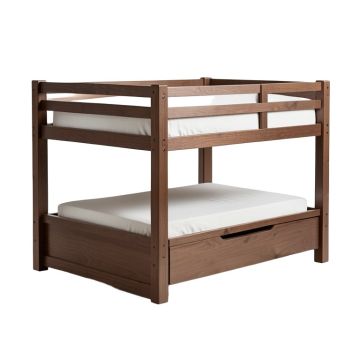 Blaisdel Twin Solid Wood Low Loft Bed With Drawer