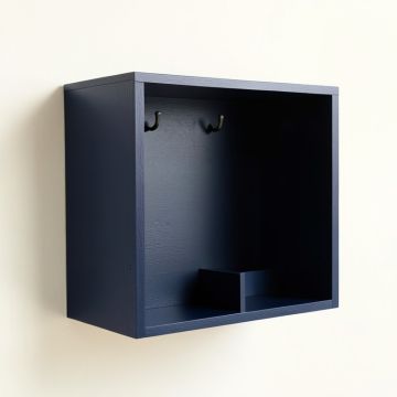 Sage Edge Wall-Mounted Entryway Organizer Shelf - Navy (synthetic illustration; no displayed measurements)