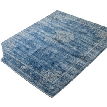 Willilams Casual Traditional Hand-Tufted Wool Blue Area Rug