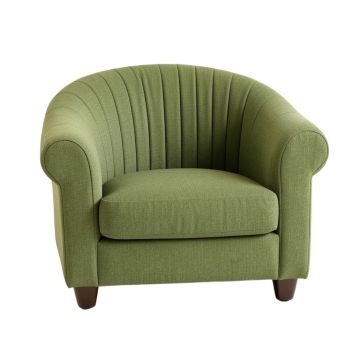 Dune Branch Upholstered Armchair - Green