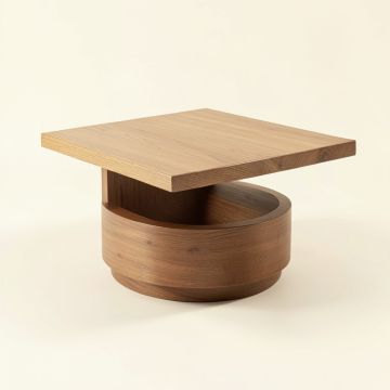 Loehr Wheel Coffee Table With Storage (synthetic illustration; no displayed measurements)