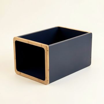 Maple Bluff Empty Furniture-Style Litter Enclosure - Navy (synthetic illustration; no displayed measurements)