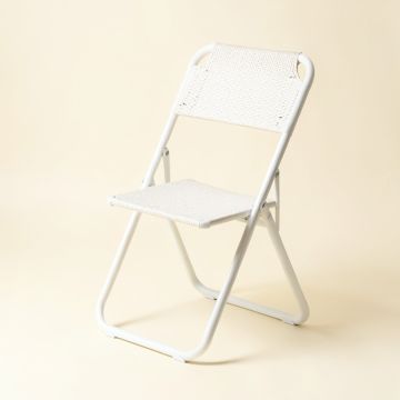 Dawn Bridge Folding Outdoor Chair - White (synthetic illustration; no displayed measurements)