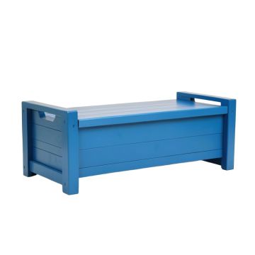 Vale Bluff Narrow Outdoor Storage Bench - Blue