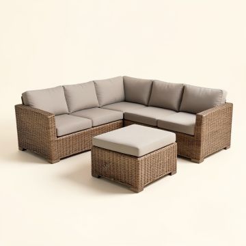 Patio 8 Piece Rattan Sectional Seating Group With Cushions (synthetic illustration; no displayed measurements)