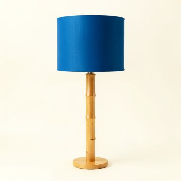 Juniper Canyon Floor Lamp With A Plain Fabric Shade - Blue (synthetic illustration; no displayed measurements)