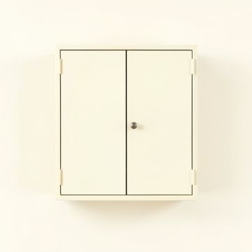 Cedar Dale Wall-Mounted Laundry Cabinet - Ivory (synthetic illustration; no displayed measurements)
