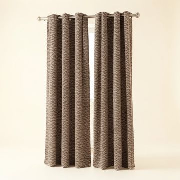 Benner Geometric Room Darkening Grommet Curtain Panels (synthetic illustration; no displayed measurements)