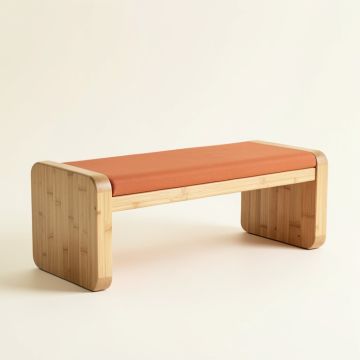 Sage Crest Indoor Bench - Terracotta (synthetic illustration; no displayed measurements)