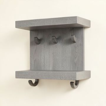 Alder Canyon Wall-Mounted Entryway Organizer Shelf - Gray (synthetic illustration; no displayed measurements)