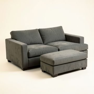 Hardin 100.7 '' Wide Microfiber/Microsuede Right Hand Facing Sofa & Chaise With Ottoman (synthetic illustration; no displayed measurements)