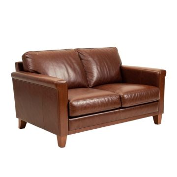 Nieves 86 '' Genuine Leather Tuxedo Arm Sofa