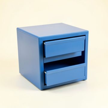 Pine Brook Small-Parts Storage Drawer Cabinet - Blue (synthetic illustration; no displayed measurements)