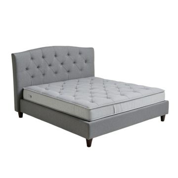 Eva-Sophia Tufted Upholstered Low Profile Platform Bed