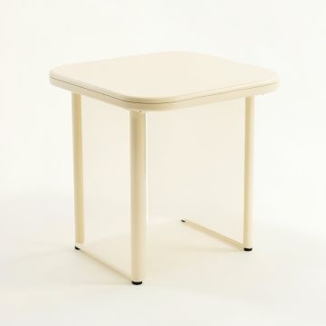 Stone Crest Compact Balcony Table - Cream (synthetic illustration; no displayed measurements)