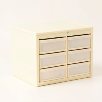 Moss Crossing Small-Parts Storage Drawer Cabinet - Ivory (synthetic illustration; no displayed measurements)
