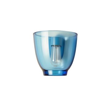 Field Bluff Wall Sconce Mounted On A Plain Wall - Blue