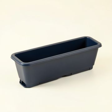 Maple Bend Empty Railing Planter With Integral Brackets - Navy (synthetic illustration; no displayed measurements)