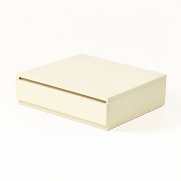 Pine Crossing Desktop Monitor Riser - Cream (synthetic illustration; no displayed measurements)