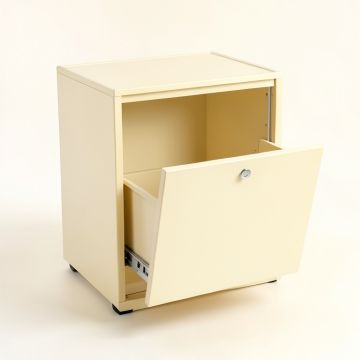 Clay Dale Freestanding Pull-Out Hamper Cabinet - Cream (synthetic illustration; no displayed measurements)