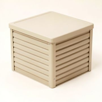 Linden Arc Closed Outdoor Storage Box - Beige (synthetic illustration; no displayed measurements)