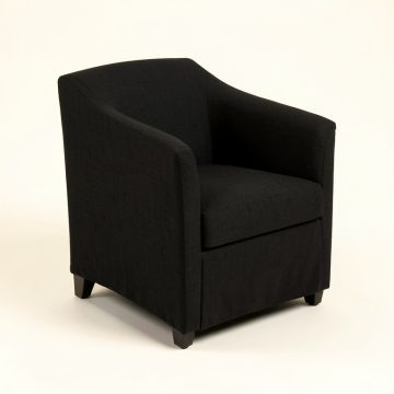Guse Linen Side Chair In Black (synthetic illustration; no displayed measurements)