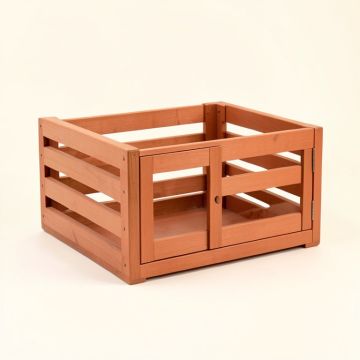River Bridge Empty Furniture-Style Pet Crate - Terracotta (synthetic illustration; no displayed measurements)