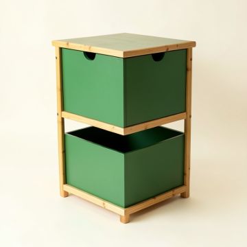 Laurel Dale Freestanding Pull-Out Hamper Cabinet - Green (synthetic illustration; no displayed measurements)