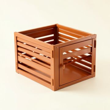 Laurel Bridge Empty Furniture-Style Pet Crate - Terracotta (synthetic illustration; no displayed measurements)