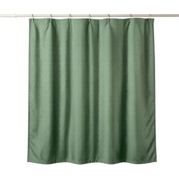 Dune Arc Shower Curtain Hanging Flat From A Plain Rod
