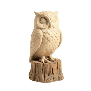 Owl On Stump Statue