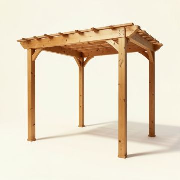14X10 Solid Wood Pergola (synthetic illustration; no displayed measurements)