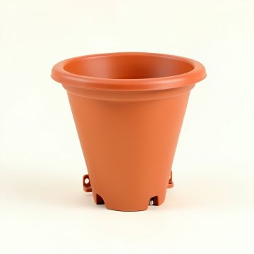 Holly Canyon Empty Railing Planter With Integral Brackets - Terracotta (synthetic illustration; no displayed measurements)