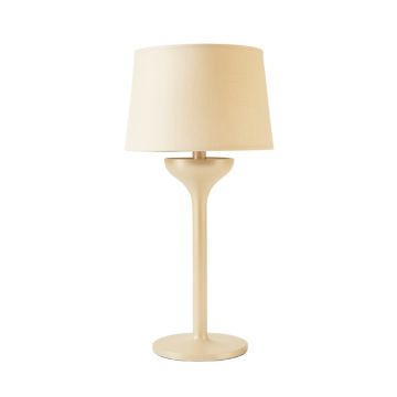 Fern Dell Floor Lamp With A Plain Fabric Shade - Beige