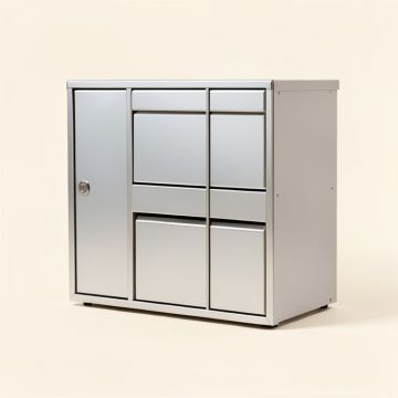 6 Door Front Load 4C Horizontal Mail Center (synthetic illustration; no displayed measurements)