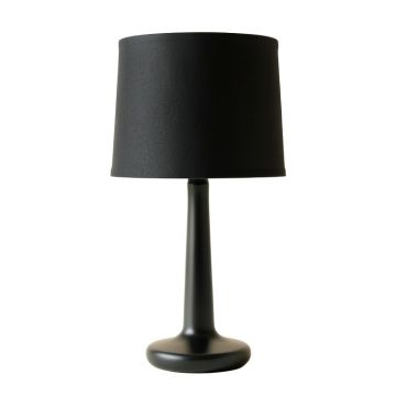 Slate Branch Table Lamp With A Plain Fabric Shade - Black