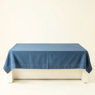Pine Arc Flat Bed Sheet - Blue (synthetic illustration; no displayed measurements)