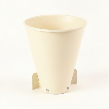 Bay Dale Empty Railing Planter With Integral Brackets - Ivory (synthetic illustration; no displayed measurements)